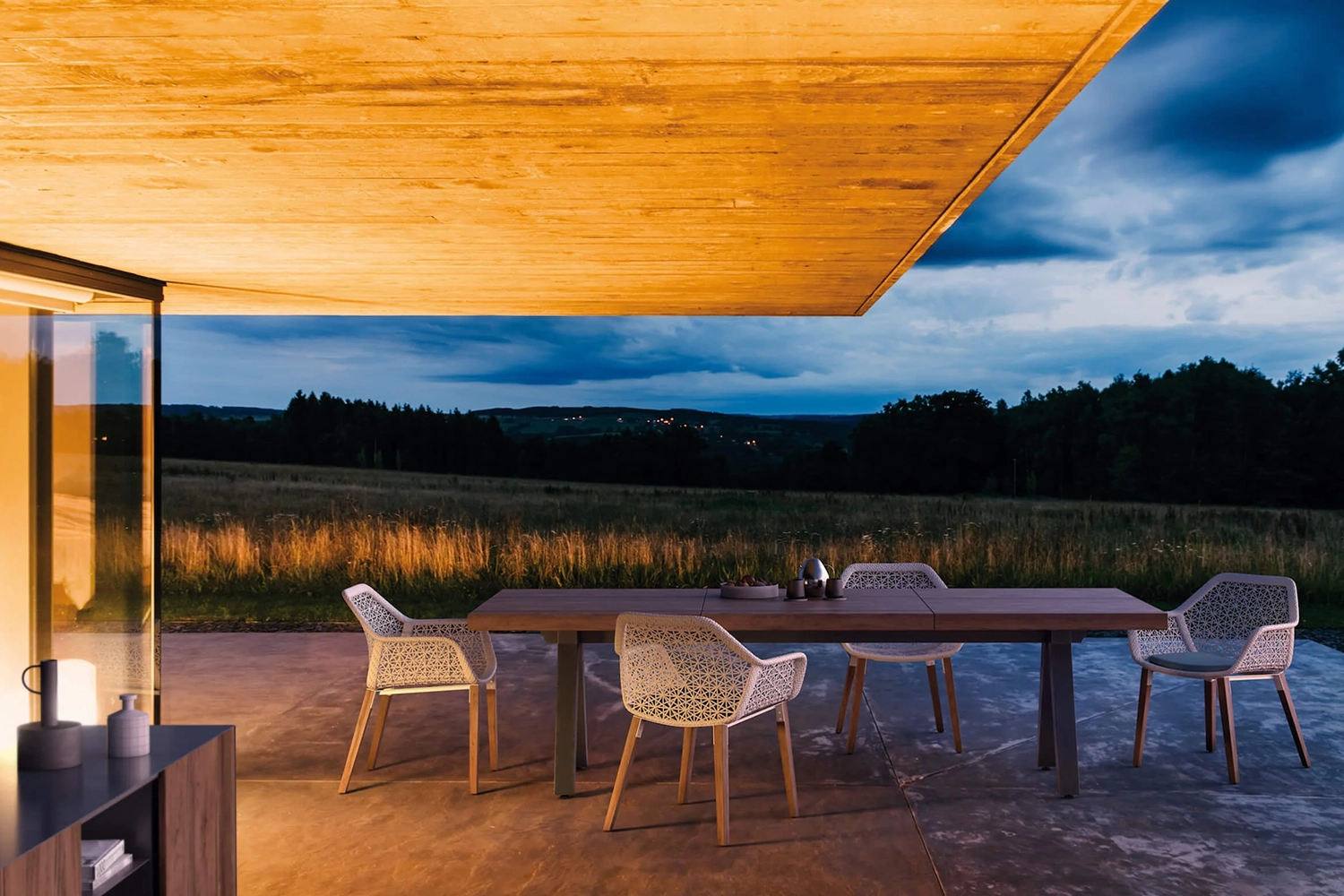 Cadeira Maia Aluminium / Teak