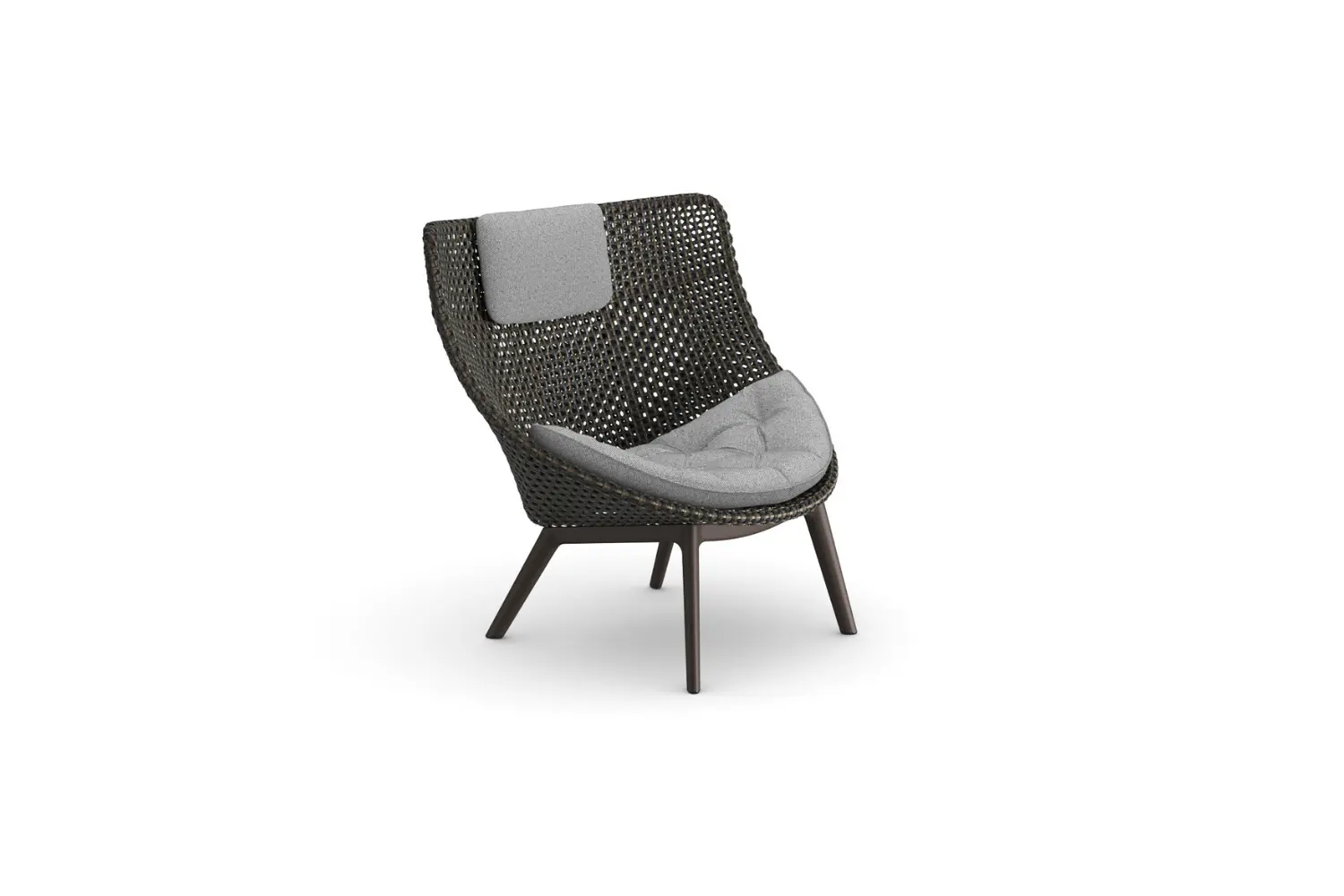 Poltrona Mbrace Alu encosto alto''
