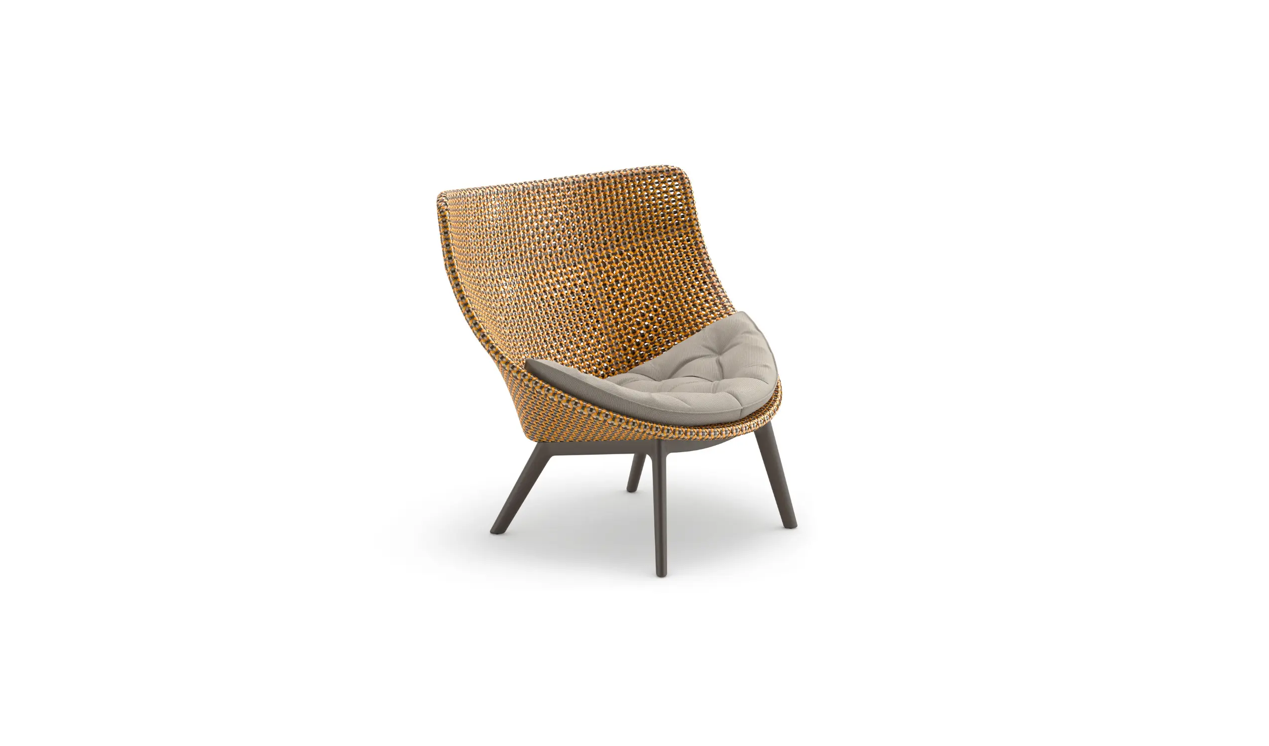 Poltrona Mbrace Alu encosto alto