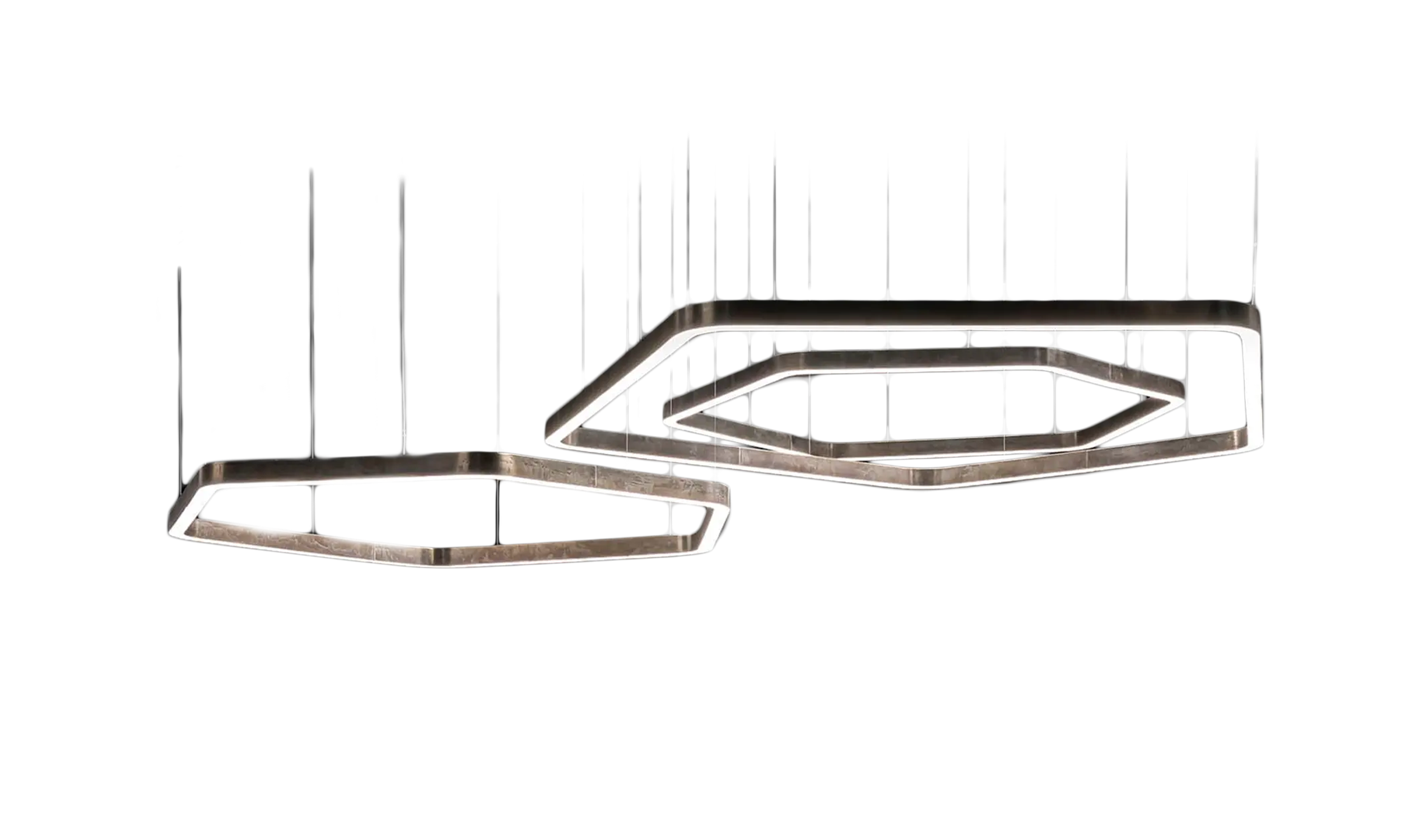 luminaria light ring horizontal polygonal