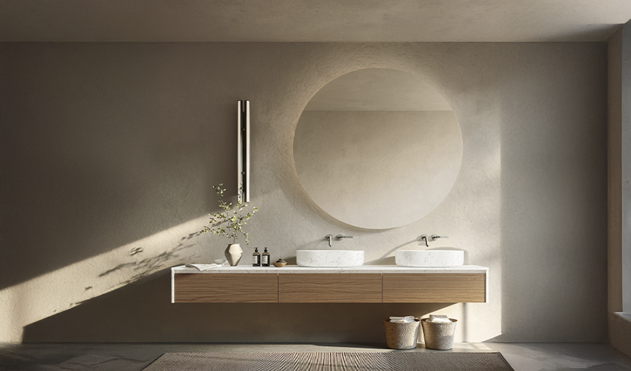 round sabbia stone still